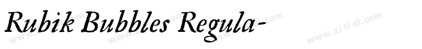 Rubik Bubbles Regula字体转换